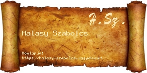 Halasy Szabolcs névjegykártya